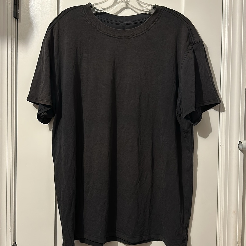 Lululemon 3 for 1 black, grey and black striped all yours tee lululemon size 6